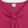 Vestito a costine con fiocco per bambina
