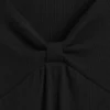 Vestito a costine con fiocco per bambina