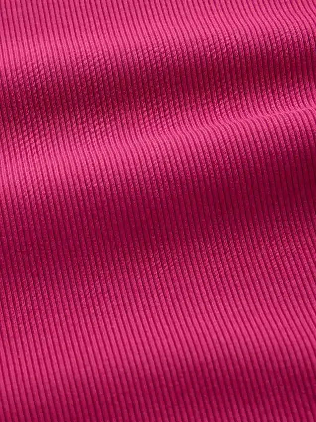 Vestito a costine con fiocco per bambina