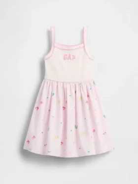 Vestito a grembiule in tessuti misti per neonato & bebè