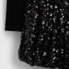 Vestito a palloncino con paillettes in tessuti misti per bambini