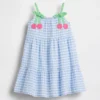 Vestito a quadretti con ciliegie per neonato & bebè