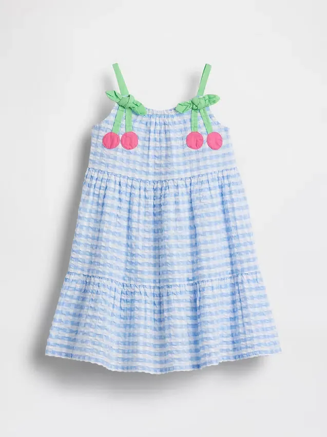 Vestito a quadretti con ciliegie per neonato & bebè