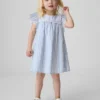 Vestito a quadretti con occhielli per neonato & bebè