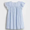 Vestito a quadretti con occhielli per neonato & bebè