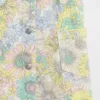 Vestito a salopette in denim a fiori per neonato & bebè