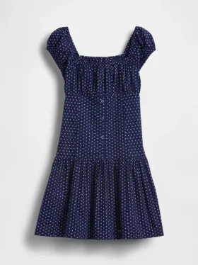 Vestito a vita bassa a pois per bambini