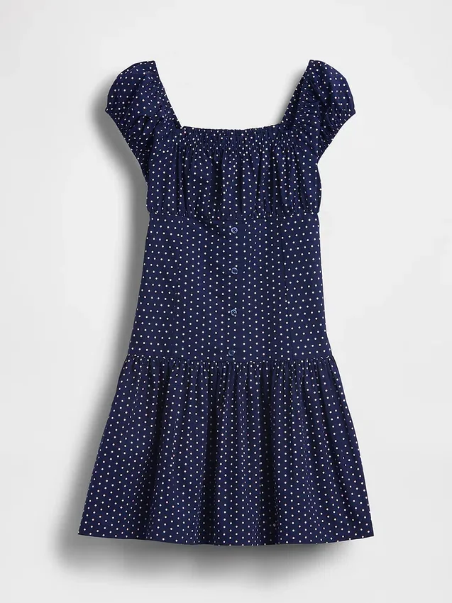 Vestito a vita bassa a pois per bambini