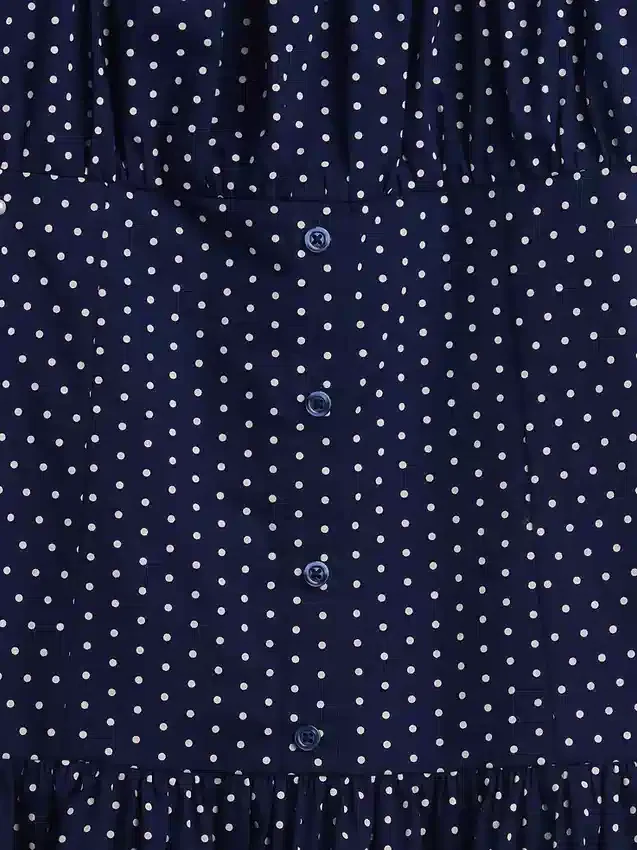 Vestito a vita bassa a pois per bambini