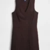 Vestito asimmetrico in misto lino