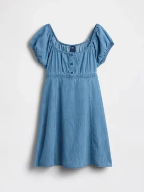 Vestito babydoll in denim per bambini