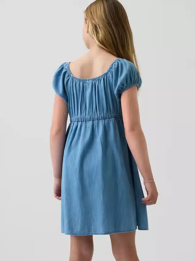 Vestito babydoll in denim per bambini