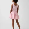 Vestito canotta a balze in tessuto misto per bambini