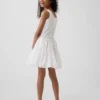 Vestito canotta a balze in tessuto misto per bambini