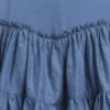 Vestito canotta a balze in tessuto misto per bambini