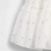 Vestito canotta a balze in tessuto misto per bambini