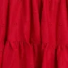 Vestito canotta a balze in tessuto misto per bambini