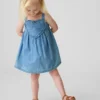 Vestito canotta con cuore in denim per neonato & bebè