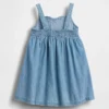 Vestito canotta con cuore in denim per neonato & bebè