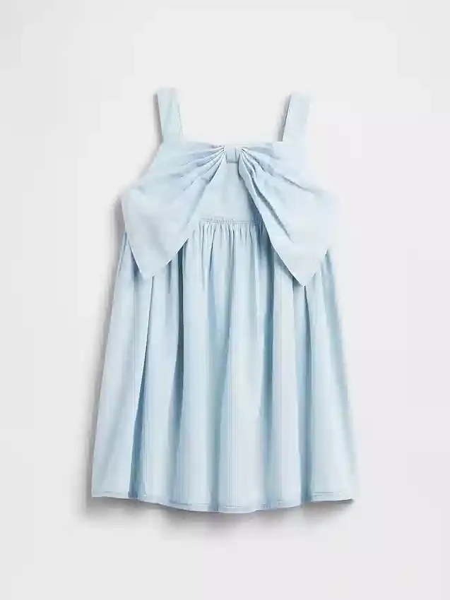 Vestito con fiocco in denim per neonato & bebè