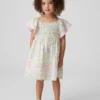 Vestito con maniche svolazzanti e smock per neonato & bebè