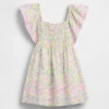 Vestito con maniche svolazzanti e smock per neonato & bebè