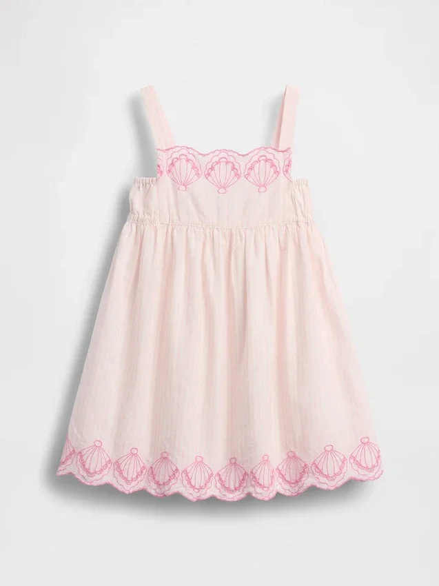 Vestito con ricami a occhielli per neonato & bebè