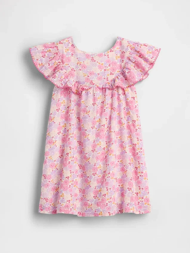 Vestito con volant a fiori per neonato & bebè