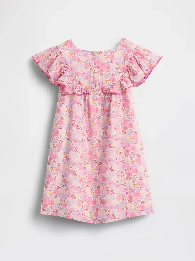 Vestito con volant a fiori per neonato & bebè