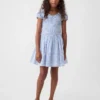 Vestito da bambina con stampa e smock