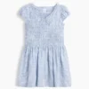Vestito da bambina con stampa e smock