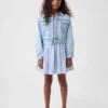 Vestito da bambina con stampa e smock