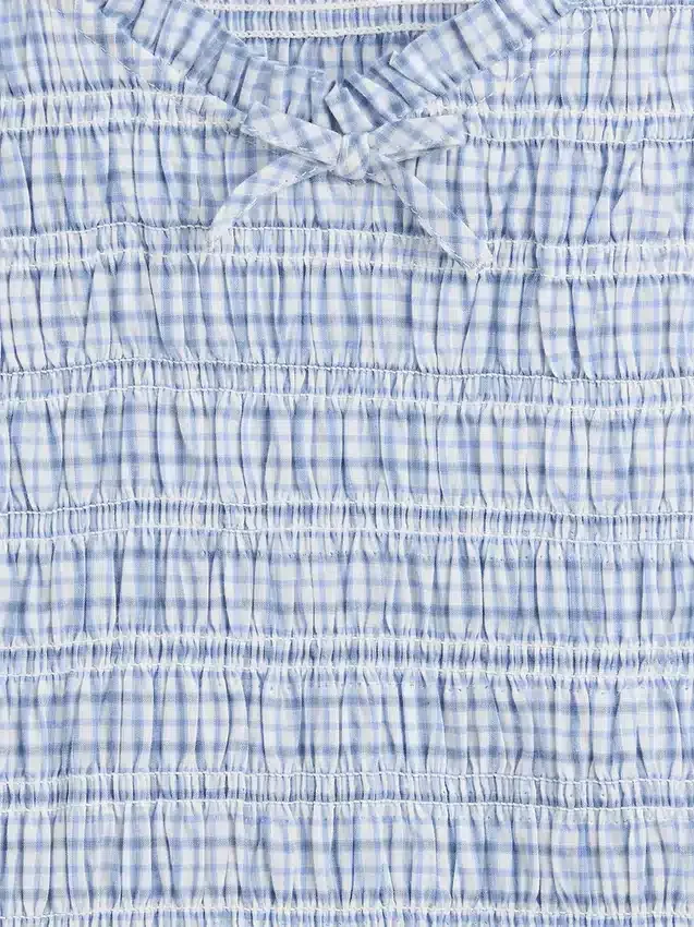 Vestito da bambina con stampa e smock