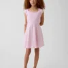 Vestito da bambina in jersey con scollo quadrato