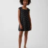 Vestito da bambina in jersey con scollo quadrato