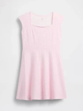 Vestito da bambina in jersey con scollo quadrato