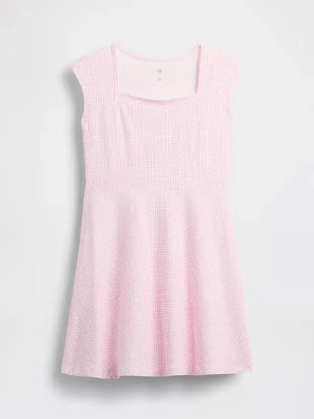 Vestito da bambina in jersey con scollo quadrato