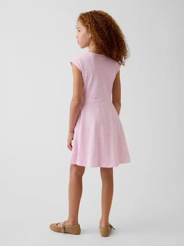 Vestito da bambina in jersey con scollo quadrato