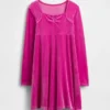 Vestito da bambina in velluto con vita impero