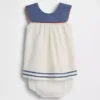 Vestito da marinaio in lino e cotone per neonati