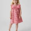 Vestito da marinaretta in lino e cotone a quadretti per neonato & bebè