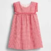 Vestito da marinaretta in lino e cotone a quadretti per neonato & bebè
