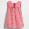 Vestito da marinaretta in lino e cotone a quadretti per neonato & bebè