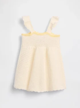 Vestito da neonato con fiori all’uncinetto