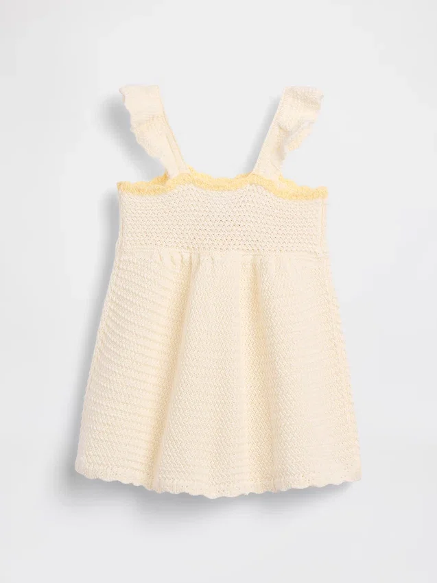 Vestito da neonato con fiori all’uncinetto