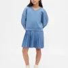 Vestito felpato plissettato Vintagesoft per bambini