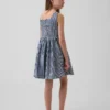 Vestito in denim a quadretti per bambini