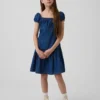 Vestito in denim a vita bassa per bambini