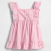 Vestito in denim con cuore per neonati