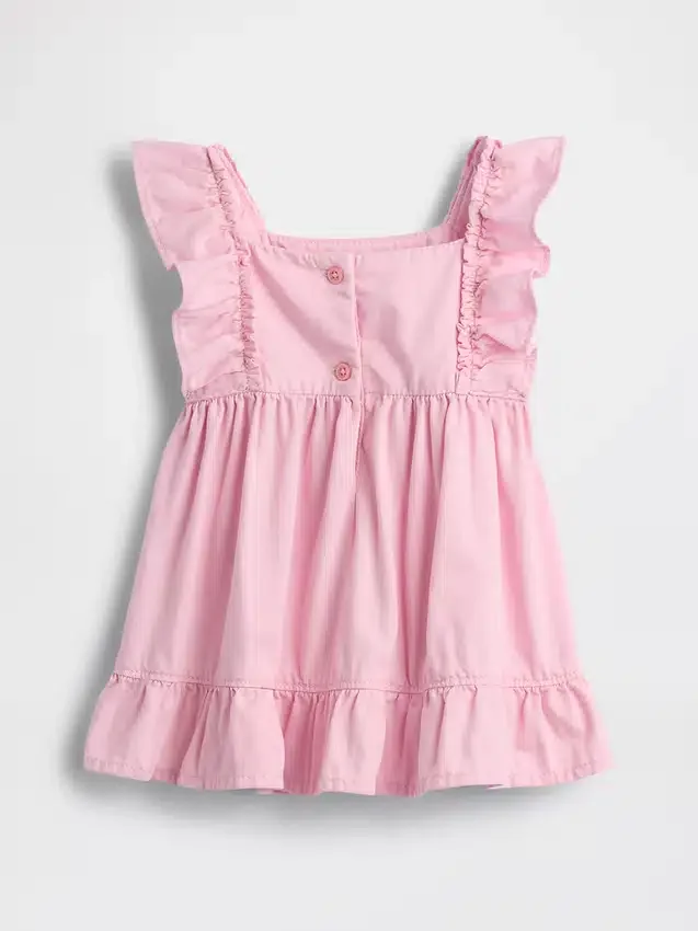 Vestito in denim con cuore per neonati